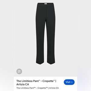 Aritzia Limitless Crepette Pant in Black